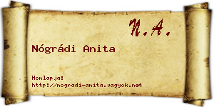 Nógrádi Anita névjegykártya